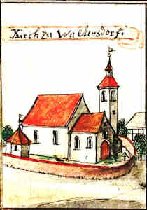 Kirch zu Waltersdorf - Koci, widok oglny
